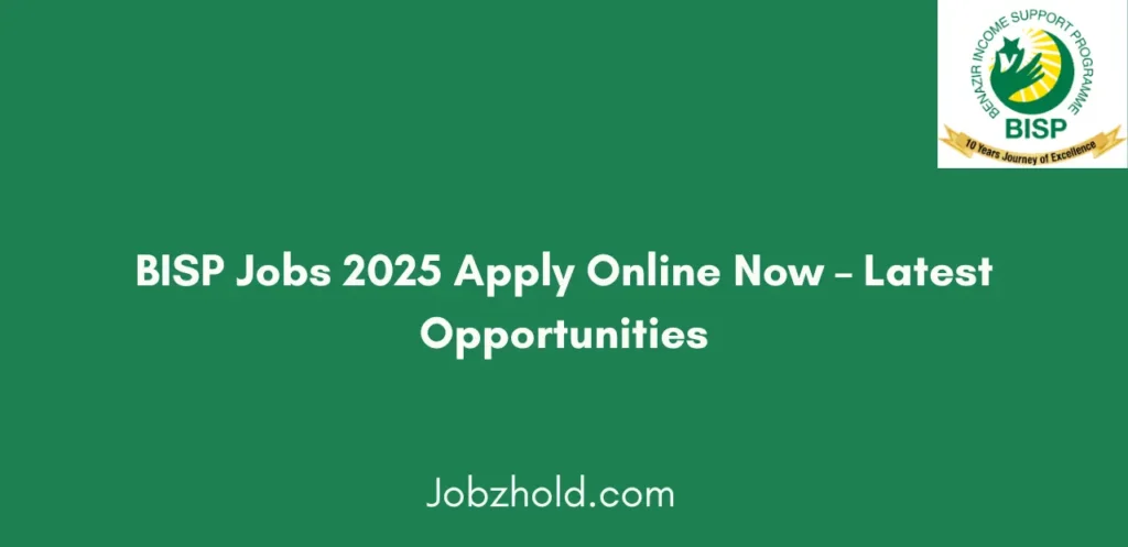 BISP Jobs 2025 Apply Online Now Apply Before Deadline